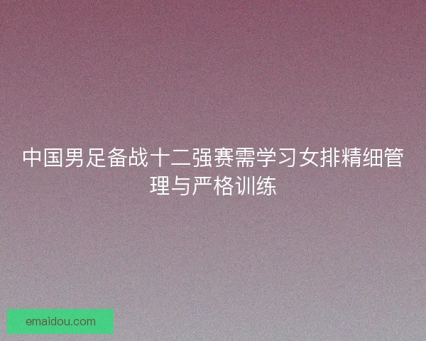 中国男足备战十二强赛需学习女排精细管理与严格训练
